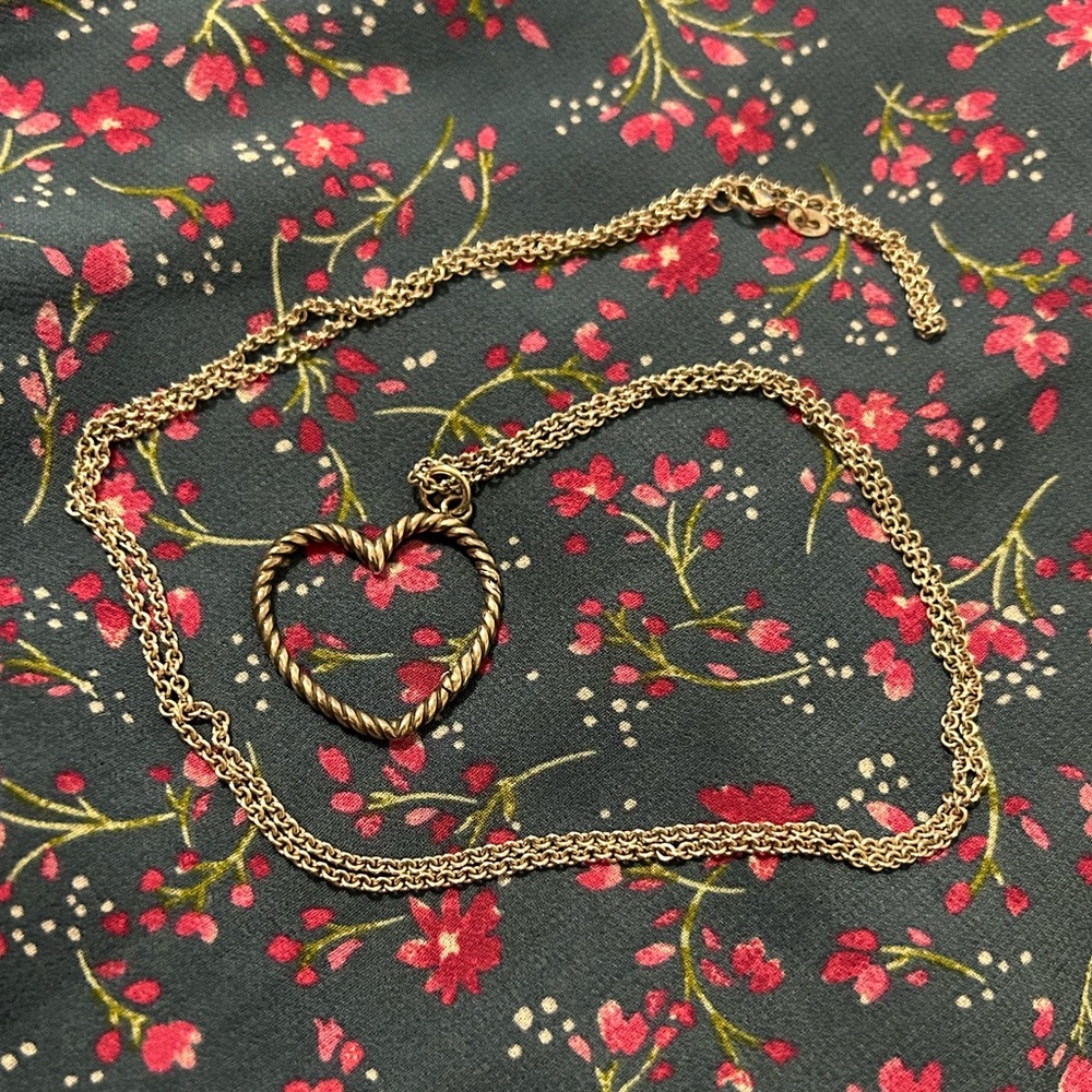 James Avery Changeable Heart Charm Necklace Gem